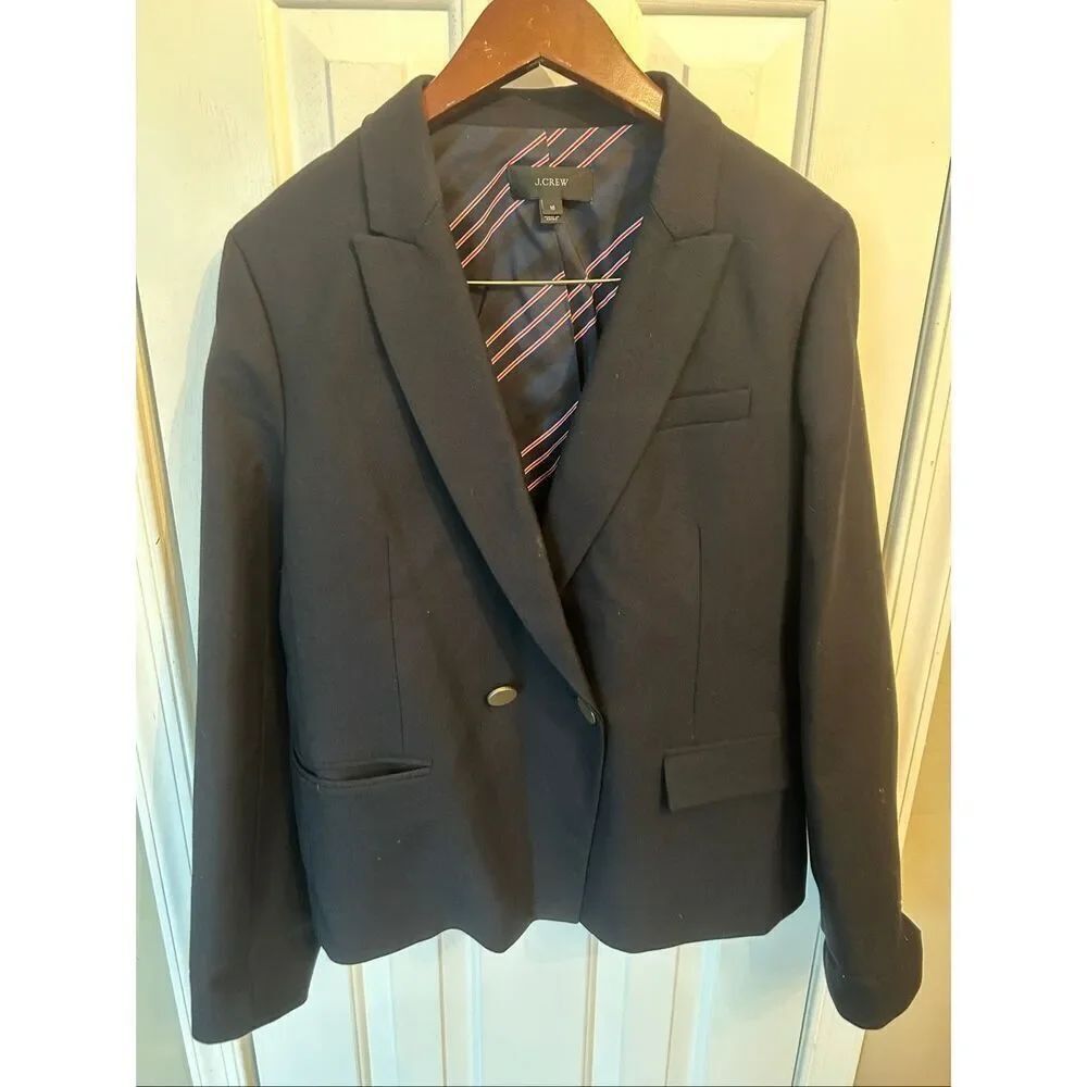 J crew navy blue dark blue double breasted blazer size 16